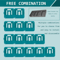 5 Pack Battery Holder for Makita 18V Batteries Wall Mount Dock Organizer for BL1860 BL1850 BL1840 BL1830 (Includes 10 Screws No Battery)