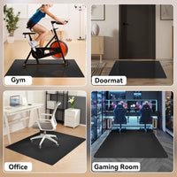 Gaming Chair Mat Non-Slip Waterproof Easy-Glide â Black 100x140cm