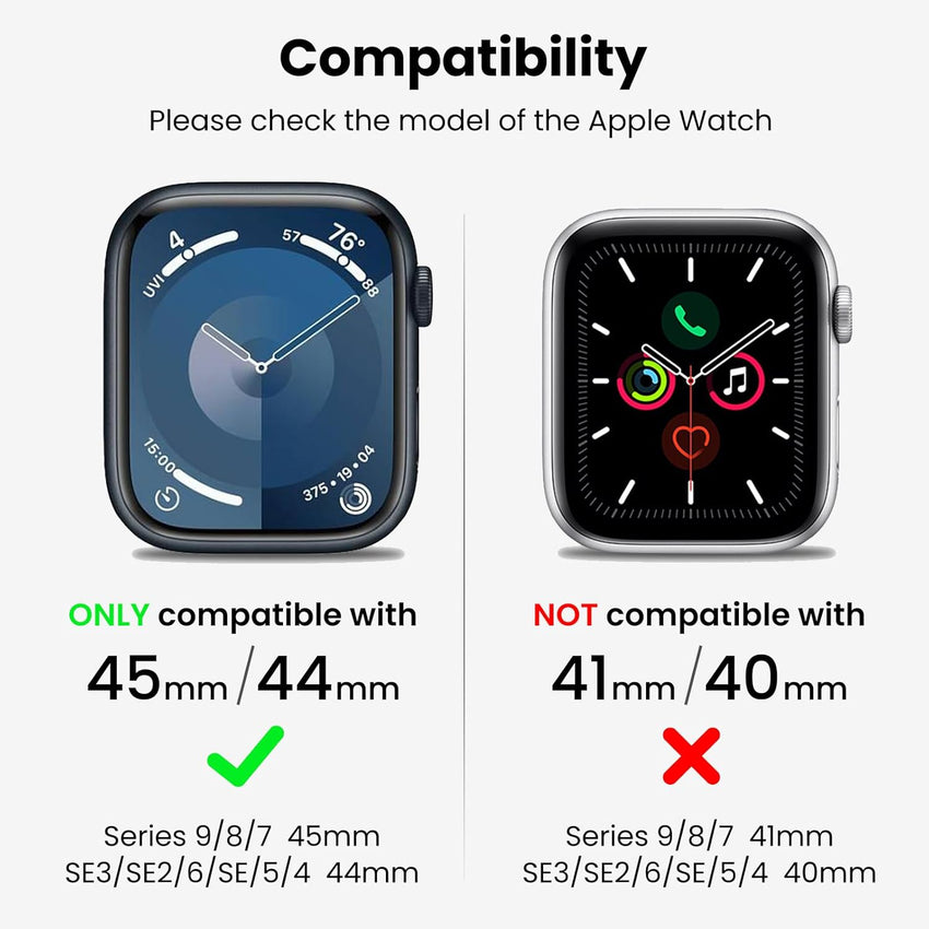 Delidigi Strap with Clear Case Compatible for Apple Watch 44mm 45mm, Men Rugged Case Protective Bumper Cover with TPU Band for iWatch Series 9 8 SE2 7 6 SE 5 4(NO SCREEN PROTECTOR INCLUDED!)