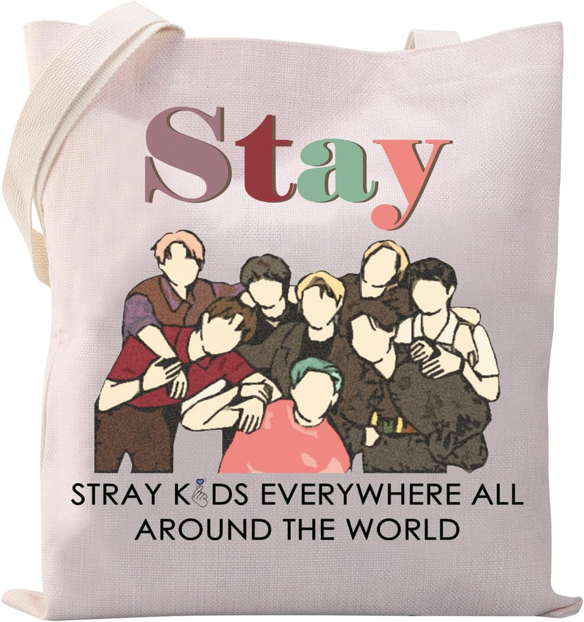 Kpop Lover Tote Bag for Fans Ã¢ÂÂ Stay Kpop Theme Cotton