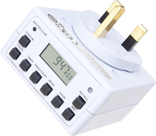 Digital 7-Day Programmable Timer Switch Weekly Lighting â White UK Plug