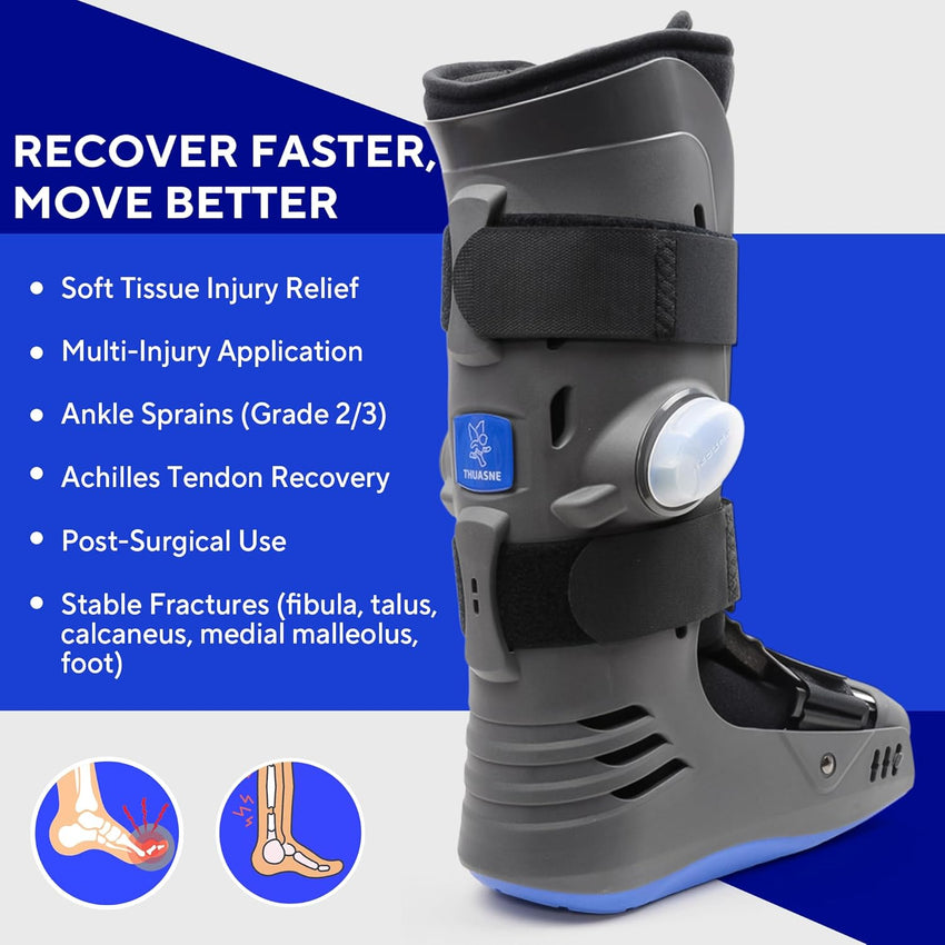 THUASNE XLR8 - Full Shell Pneumatic Tall Air Walker Fracture Boot - CE Medical Device (L)