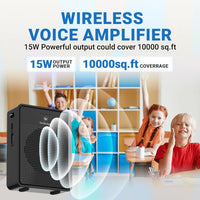Wireless Voice Amplifier 15W Portable PA Speaker Bluetooth Microphone