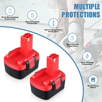 1 Pack 4.8Ah Ni-MH BAT038 Replacement for Bosch 14.4V Battery BAT040 BAT041 BAT140 BAT159 2607335533 2607335275 2607335685 13614 Compatible with Bosch PSR 14.4 AHS PSB GST Cordless Tools