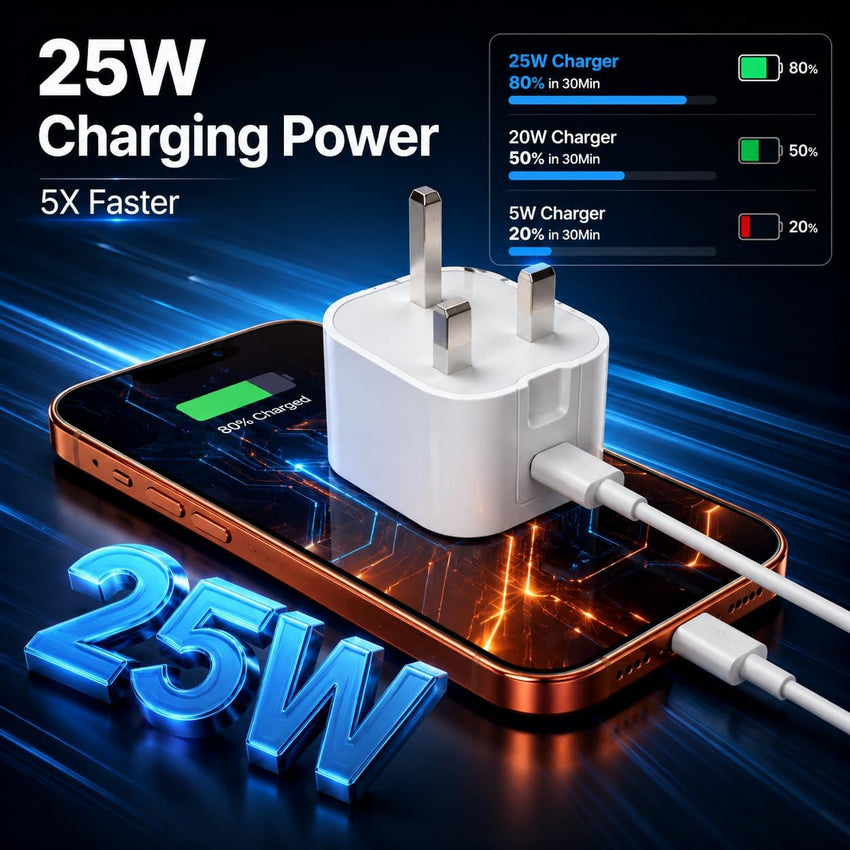 2 Pack 25W USB C Charger For Samsung Galaxy A17 /A16 5g /A16 /A15 /A15 5g, | Samsung Galaxy A17 /A16 5g /A16 /A15 /A15 5g Charger Plug, USB C Plug Type C Fast PD Adapter Mains UK Wall Charger (White)