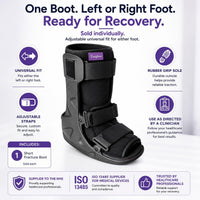 BODYTONIX Walker Fracture Boot - Short and Compact Ankle Support Boot Brace for Sprained Ankle, Post-Op Recovery and Fractures | Right or Left Foot (UK 3-5)