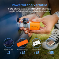 FLEXTAILGEAR Tiny Pump 2X, Portable Electric Air Pump,Vacuum Pump,3 Level Camping Light,Magnetic Design,Fast In/Deflating, Air Mattress, Swimming Ring, Vacuum Storage Bags