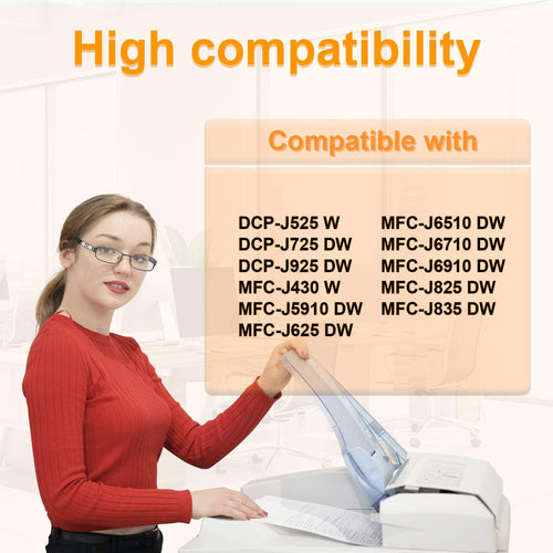 D&C Compatible Ink Cartridge for Brother LC-1220 LC-1240 XL for Brother MFC-J280W MFC-J425W MFC-J435W MFC-J5910DW MFC-J625DW MFC-J6510DW MFC-J6710DW MFC-J6910DW MFC-J825DW MFCJ835DW (10-Pack)