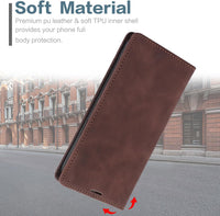 Case for Oppo Reno 13 Pro 5G â Premium Synthetic Leather Case with Silicone Interior, Anti-Shock, Wallet Book Cover, Stand, Slots, Magnetic Closure -Brown