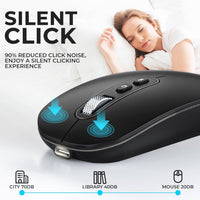 USB C Wireless Mouse Rechargeable Dual-Mode for MacBook Air/Pro â Slim Portable