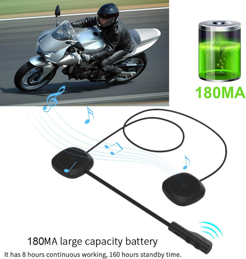 Aramox Motorcycle Helmet Headset, MH04 5.0 Speakers Handsfree Motorcycle HelmetHeadset Stereo Music Call Earphone