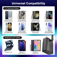 45W USB C Fast Charger compatible with Samsung Galaxy S25/S25+/S25 Ultra/S24/S24 Ultra/S23/S23 Ultra/S22/S21/Z Fold 6, Type C Charger Plug Fast Charging USB C plug with 2M USBC to Type C Cable
