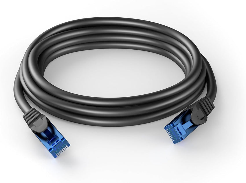 KabelDirekt â Network Cable 5Gbps â 100ft, Black | The Ethernet cord transmits the maximum fiber-optic speed offered by your internet provider