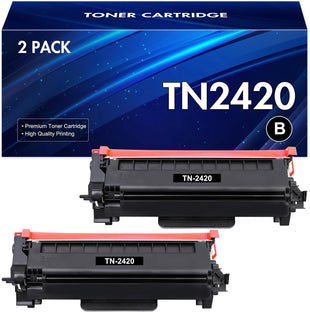TN2420 Toner Cartridge for Brother HL-L2350DW Toner TN-2420 TN2410 TN-2410 MFC-L2710DW MFC-L2710DN HL L2350DW HL-L2310D DCP-L2530DW MFC-L2750DW DCP-L2510D MFC-L2730DW DCP-L2550DN HL-L2375DW Ink 2-Pack