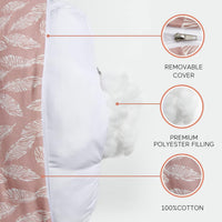 momcozy Nursing Pillow With Breastfeeding - Ergonomic Support & Original Security Fence to Baby' Safety - Making Breastfeeding Easy and Comfort for Mom & Baby - Removable Cotton Cover, Pink