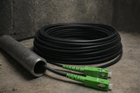 Elfcam(R) - 10m/32.8ft Armored Fiber Optic Cable for Outdoor and Indoor SCA to SCA Simplex Singlemode, Compatible with FTTH Cables, 10 Meters