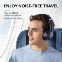 SoundCore by Anker Q20i Hybrid ANC Headphones - Comfortable Fit, Great Sound, Rich Bass, App Control, Long Playtime, Ideal for Home, Gym, Travel (Renewed)