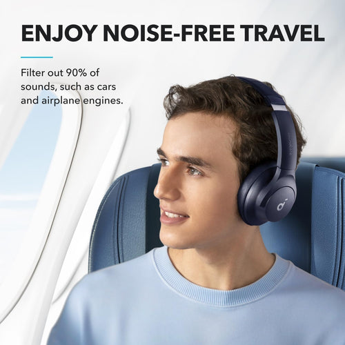 SoundCore by Anker Q20i Hybrid ANC Headphones - Comfortable Fit, Great Sound, Rich Bass, App Control, Long Playtime, Ideal for Home, Gym, Travel (Renewed)