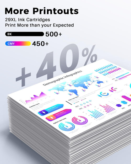 5 Pack 29XL Ink Cartridges Compatible for Epson 29 XL for Expression Home XP-352 XP-342 XP-335 XP-445 XP-442 XP-455 XP-235 XP-452 Printer