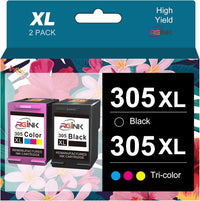 305 Ink Cartridges Black and Colour, 305 XL Ink Cartridges Replacement for HP DeskJet 2700 2710 2720 2722 2800 2810e 2820 Plus 4100 4120 4130 Envy 6000 6010 6020 6030 6032 Pro 6400 6430 6432
