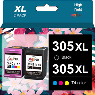 305 Ink Cartridges Black and Colour, 305 XL Ink Cartridges Replacement for HP DeskJet 2700 2710 2720 2722 2800 2810e 2820 Plus 4100 4120 4130 Envy 6000 6010 6020 6030 6032 Pro 6400 6430 6432