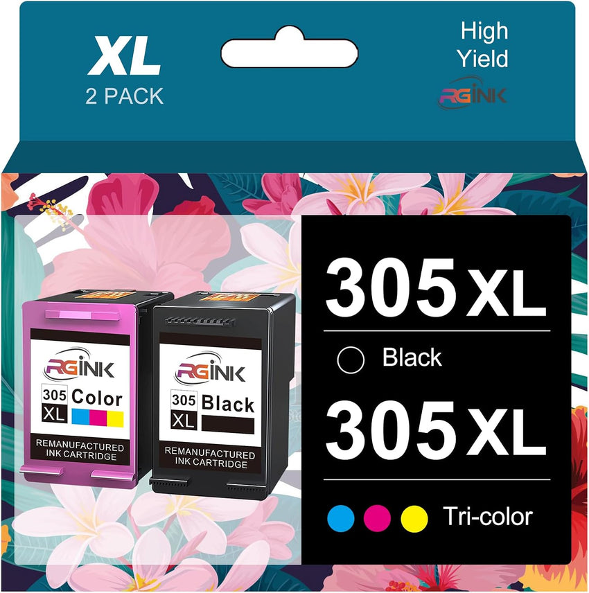 305 Ink Cartridges Black and Colour, 305 XL Ink Cartridges Replacement for HP DeskJet 2700 2710 2720 2722 2800 2810e 2820 Plus 4100 4120 4130 Envy 6000 6010 6020 6030 6032 Pro 6400 6430 6432