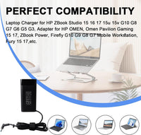 200W Laptop Charger for HP Pavilion Omen Black