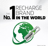 Energizer Recharge Power Plus - Rechargeable AAA Batteries (4 Pack) - 700 mAh NiMH Triple A Battery - 100% Recyclable Plastic Free Packaging