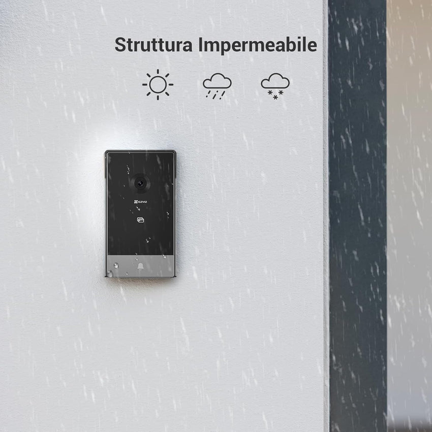 EZVIZ Video Door Intercom System 2K Camera with Door Opener â Black