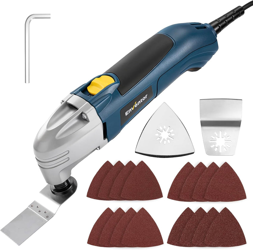 Oscillating Multi Tool 200W Corded 22000 OPM 3ÃÂ° Oscillation with 20 Accessories