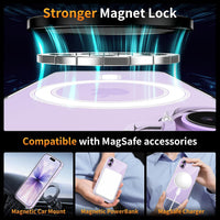 YNMEacc 5 in 1 Magnetic for iPhone 17 Case 6.3-Inch with 2X Screen Protector + 2X Lens Protector, [Compatible with MagSafe] Slim Soft TPU Silicone Shockproof Anti-Scratch Phone Cover - Clear