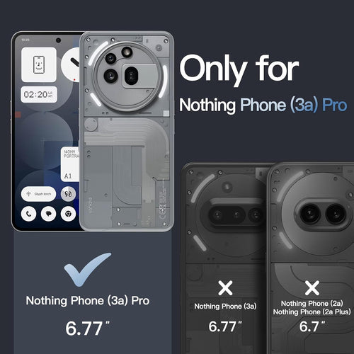 JETech Case for Nothing Phone 3a Pro, Clear Shockproof Bumper Cover, Anti-Scratch Hard Back, Protective Slim Fit, Non-Yellowing, Durable Transparent TPU for Drop Protection (Clear)