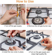 EEEKit Oven Gas Hob Burner Crown Cap Set 8PCS Replacement Parts â Large, Medium, Small