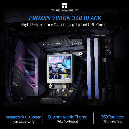 Thermalright Frozen Vision 360 READ DESC Liquid CPU Cooler with 12cm PWM Fan Black