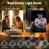 PRSCFUM Bluetooth Shower Speaker, Portable Wireless IP7 Waterproof Speaker 360^0 Surround Sound, Bulit-in Mic, LED Light, Bathroom with Suction Cup for Bathroom, Party, Outdoor, Trave, Blue