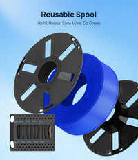 PLA 3D Printer Filament 1.75mm 4.4kg (4x1.1kg) Black Â±0.02mm Dimensional Accuracy Vacuum Packs Black