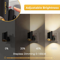 LOHAS-LED Night Light Plug in Wall, [2 Pack] Dimmable Night Lights, Dusk to Dawn Sensor, 0-100LM, Plug in Night Light, 3000K Warm White, Modern Night Light Compact for Hallway Bedroom Stair Bathroom