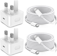 LCOGPDOY for iPhone Charger Fast Charge 2Pack PD 20W USB C Charger Plug and 2M USBC to for Lightning Cable Apple Fast Phone Charging for iPhone 14 13 12 11 Pro Max XR X SE 8Plus, for iPad Pro