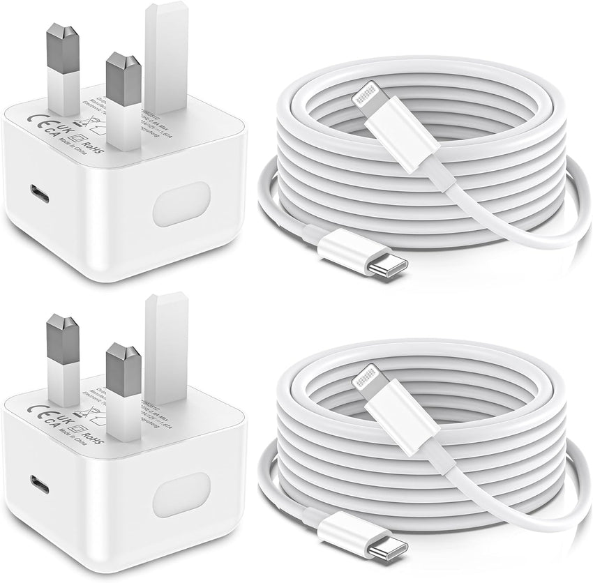 LCOGPDOY for iPhone Charger Fast Charge 2Pack PD 20W USB C Charger Plug and 2M USBC to for Lightning Cable Apple Fast Phone Charging for iPhone 14 13 12 11 Pro Max XR X SE 8Plus, for iPad Pro