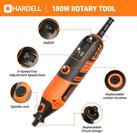 Corded Rotary Tool 180W 6Ã¢ÂÂSpeed 8,000Ã¢ÂÂ35,000RPM with 61 Accessories Ã¢ÂÂ Orange