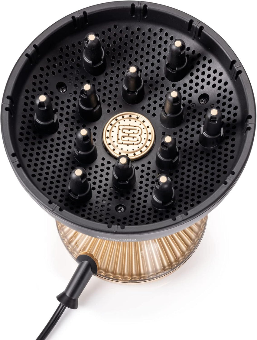 Bellissima Diffon Supreme, Hot Air Diffuser for Curly Hair, XL Diffuser with 12 Fingers, Ceramic Technology & ArganOil, 2 Speeds, 3 Temperatures, Ioniser, Gentle Drying