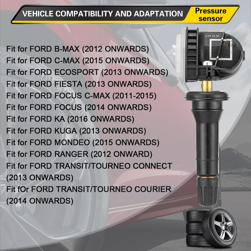 Tyre Pressure Monitoring Sensors 3Pcs Compatible with ford Black