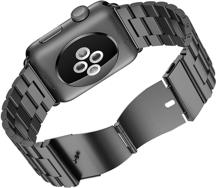 Apple Watch Straps Stainless Steel Compatible with Series 11/10/9/8/7/6/5/4/3/2/1 â Black
