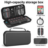 HEYSTOP Case for Nintendo Switch 2 Console Accessories 2025 Latest Model Carrying Case Protective Hard Portable Travel Case Shell Pouch for Nintendo Switch 2 with Soft Interior & Mesh Pocket
