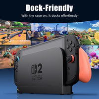 Skull & Co. FissionGrip Bundle Dockable Split Protective Case for Nintendo Switch 2 â Neon Blue & Red