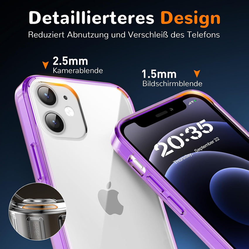 Case for iPhone 12 Mini, Crystal Clear, Slim Fit, Clear