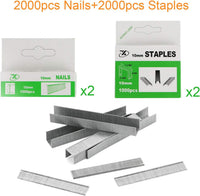 Cordless Staple Gun, 2in1 Electric Stapler & Nailer, Rechargeable Stapler/Tacker, with 2000pcs 10mm Nails and 2000pcs 10mm Staples [Small, Lightweight, Compact]
