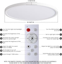 Smart RGB Ceiling Light LED 2700LM Alexa Compatible â 12 Inch