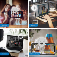 Selfie Ring Light, 36 LED Ring Light Clip on Phone Camera,[3 Light Level] [Rechargeable], Adjustable Brightness Selfie Circle Light for iPhones,Laptop, iPad, Photography, Webcast (USB Charge)