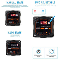 12V 140A Split Charge Relay Kit VSR Dual Isolator with LED Display 5m